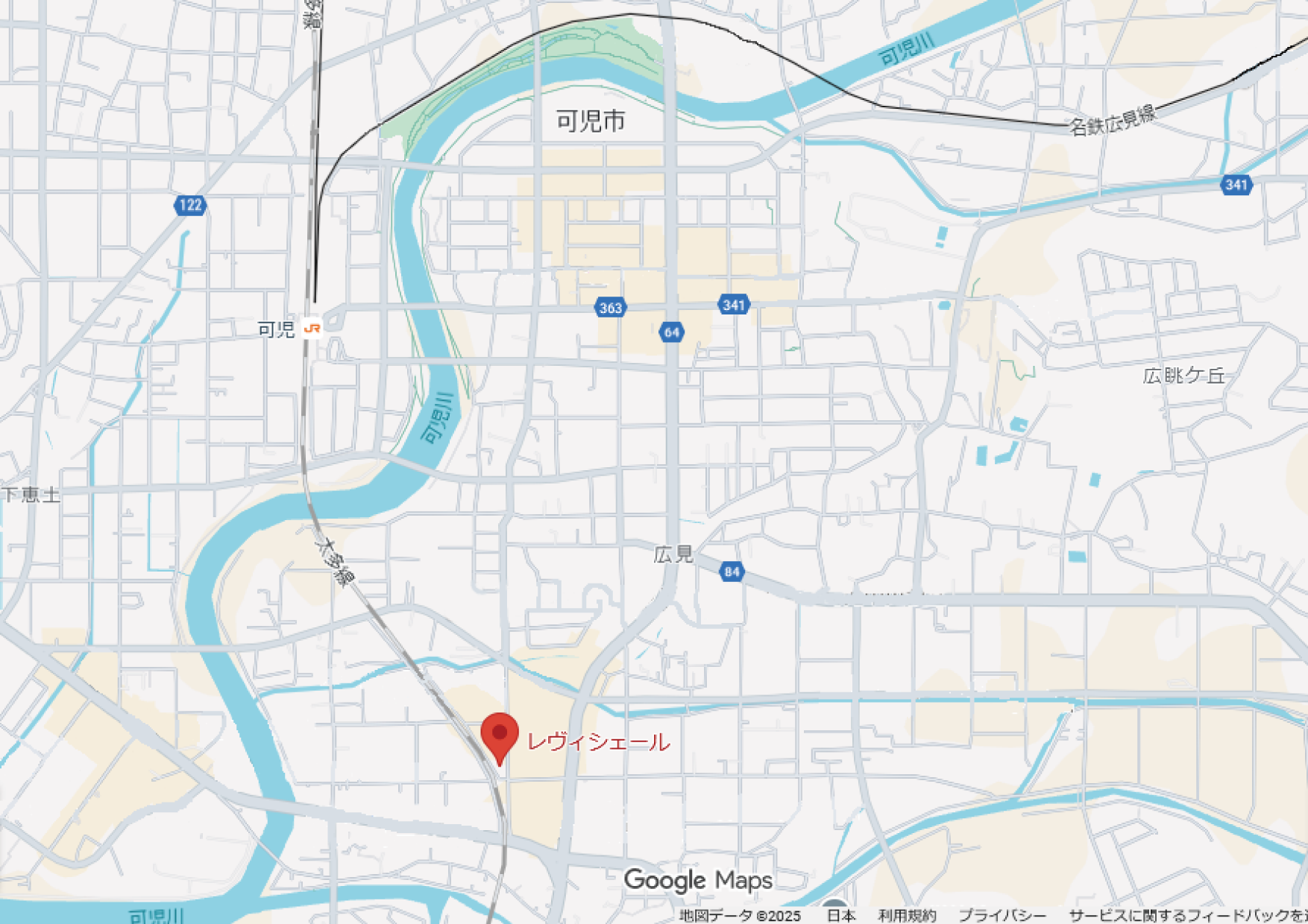 岐阜県可児市周辺地図